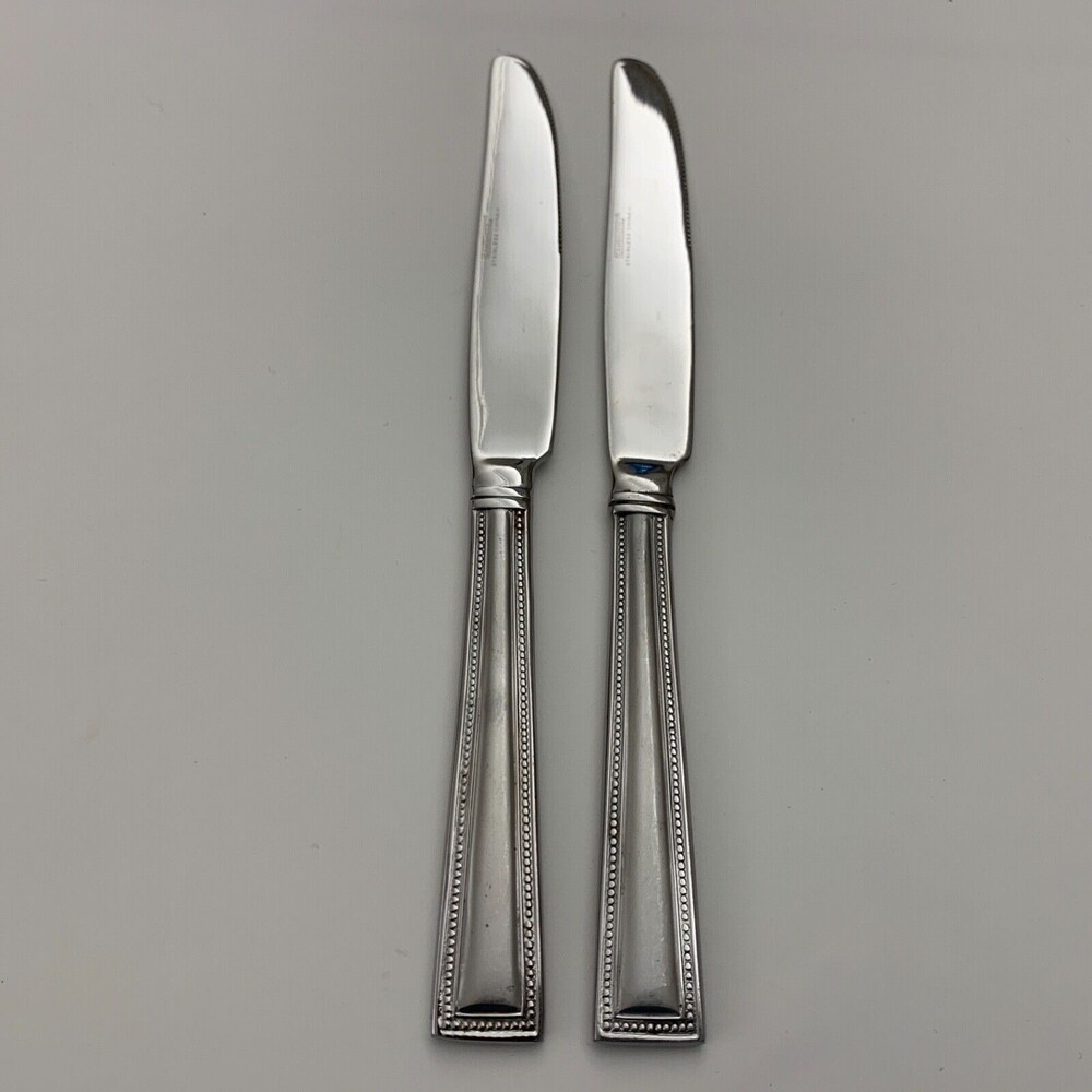 Cambridge Knives Knife Stainless Steel 8 3/4” Lot of 2 Beaded